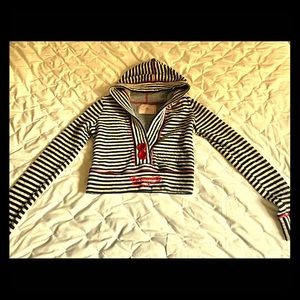 Fornarina striped hoodie pull over sweater